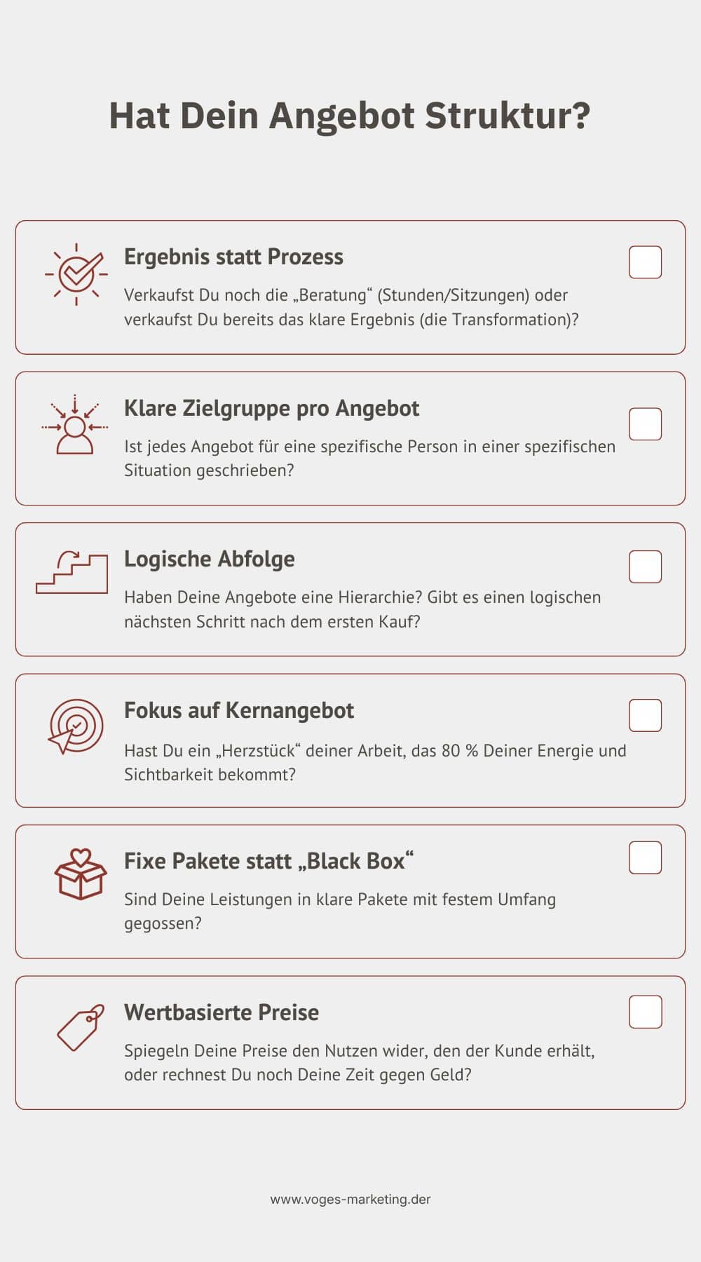 Check-Angebotsstruktur Check Angebotsstruktur Angebotsportfolio